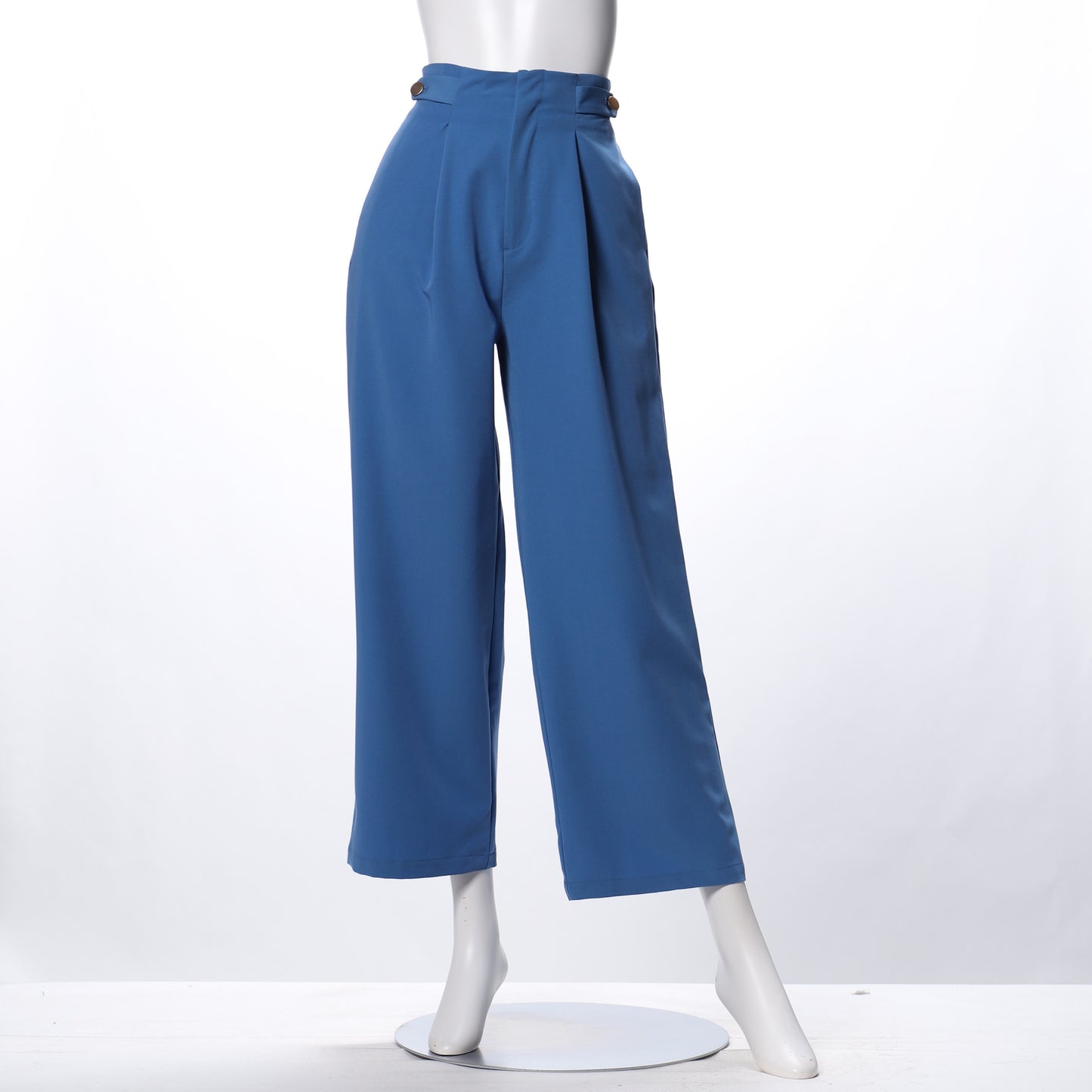 サイドボタンタックワイドパンツ