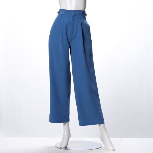 サイドボタンタックワイドパンツ