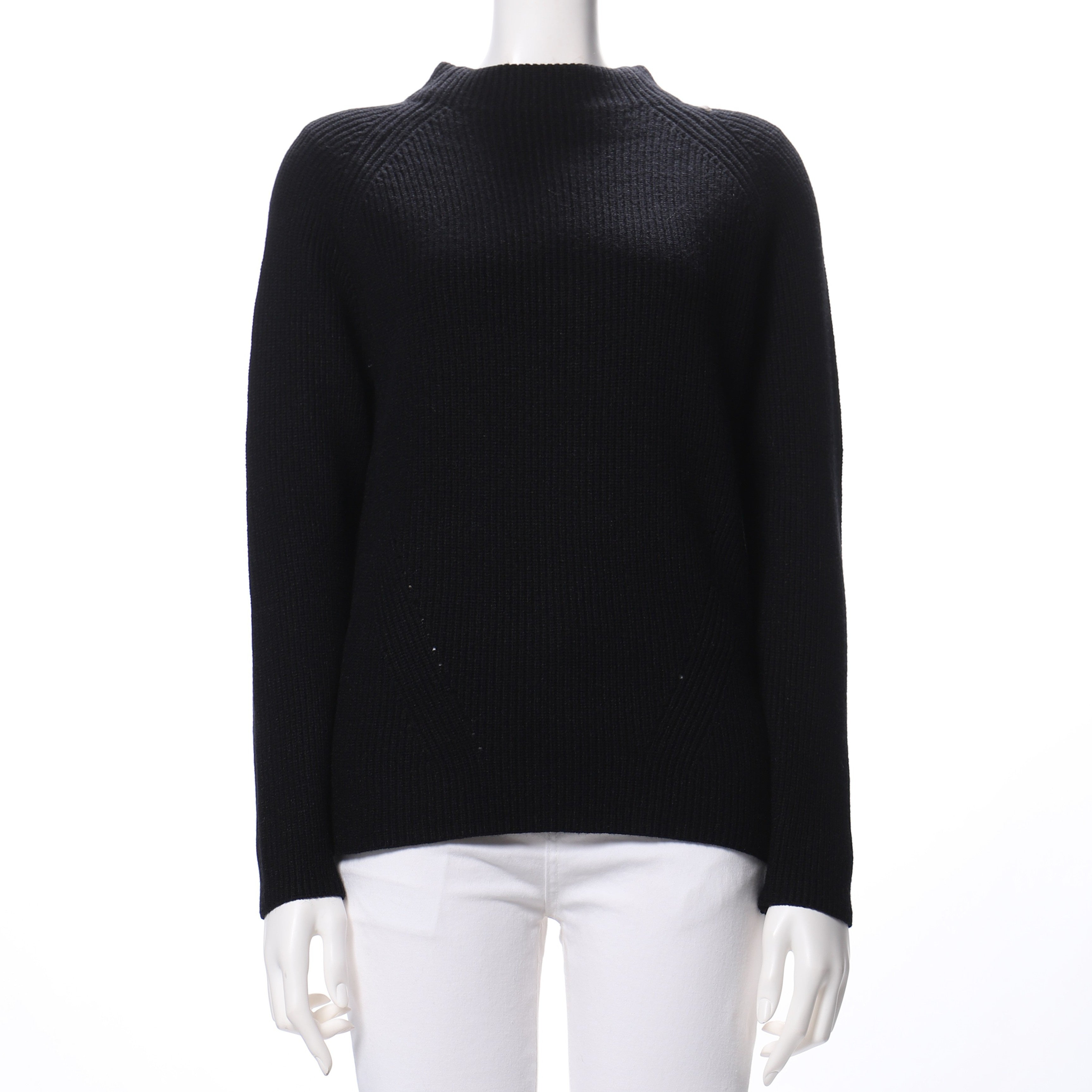 片畦オフネックニット