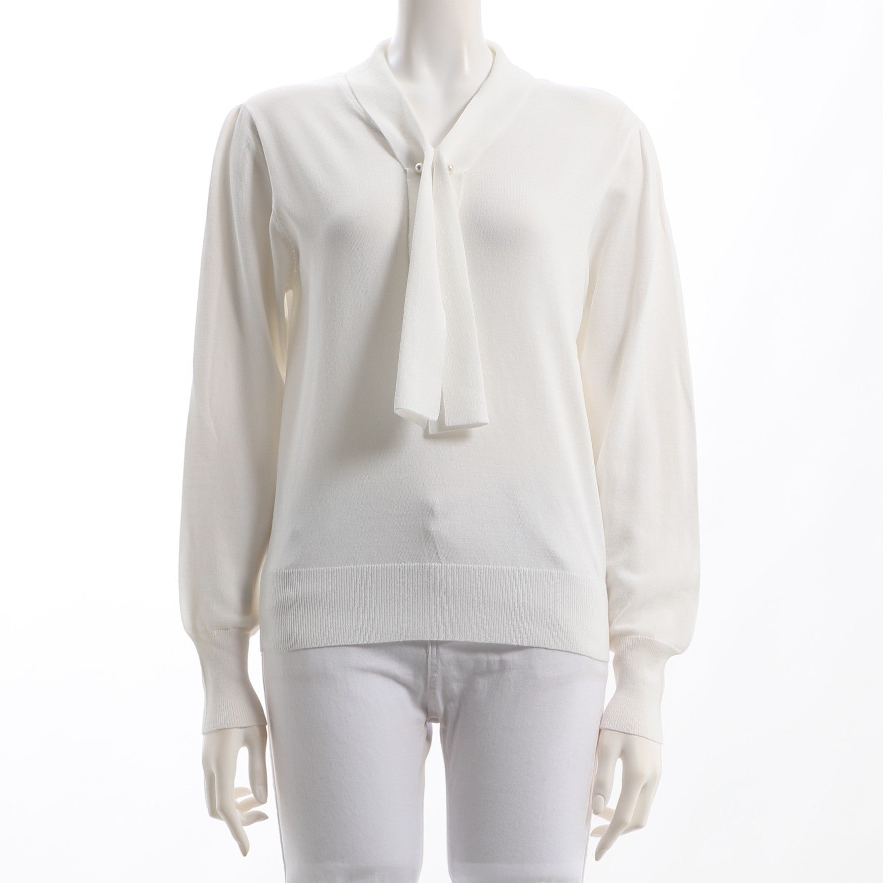 パールアクセントボウタイニット