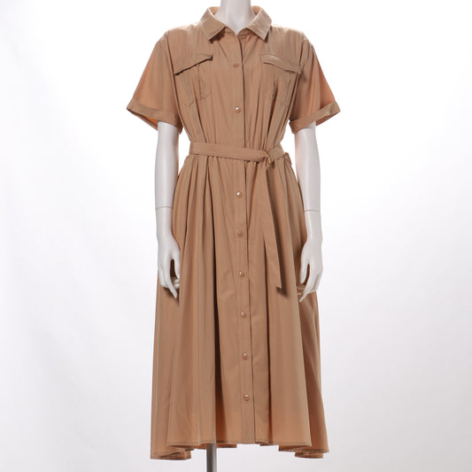 胸元ポケットデザインシャツカラーワンピース