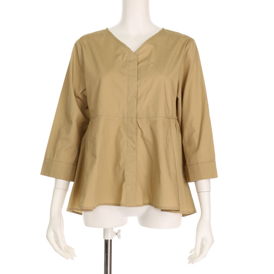 Vネックペプラムブラウス