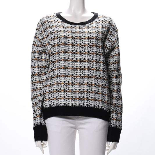 ドロップショルダーツイード風ニット