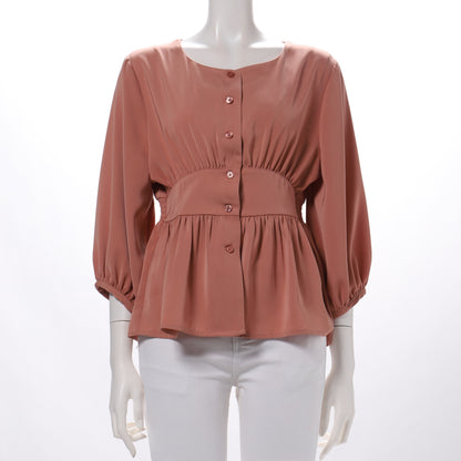 胸下切替デザインボリュームスリーブブラウス