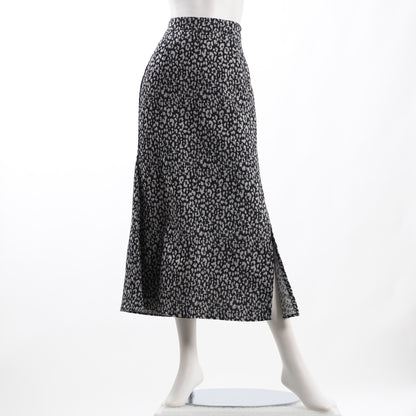 レオパード柄サイドスリットスカート
