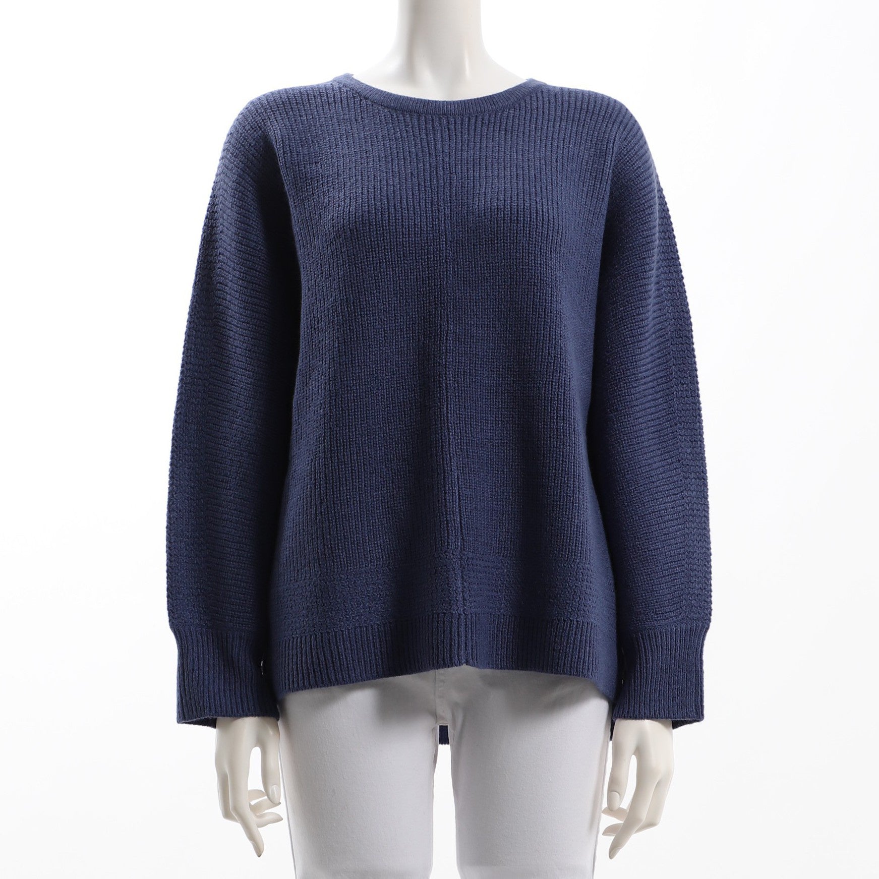 クルーネックドロップショルダーニット