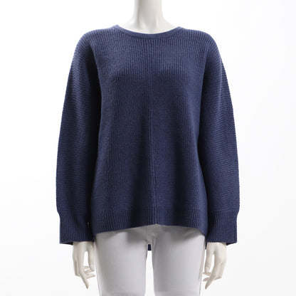 クルーネックドロップショルダーニット