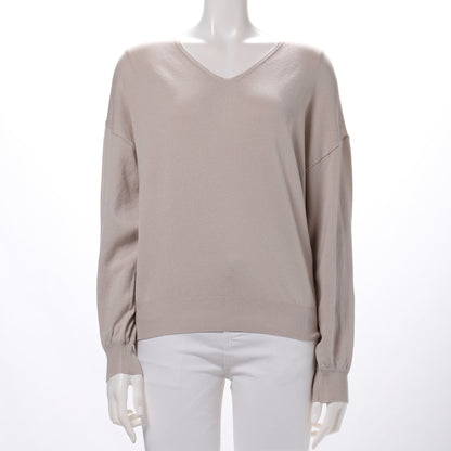 前後Vネックデザインドロップショルダーニット