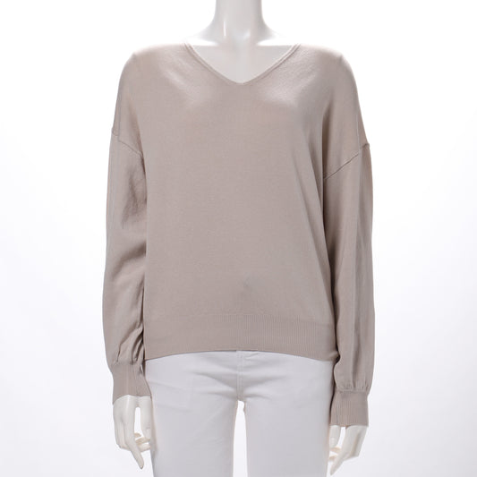 前後Vネックデザインドロップショルダーニット