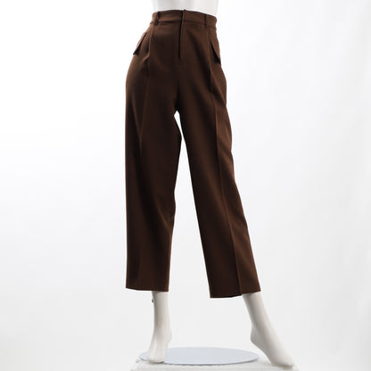 フラップデザインストレートパンツ