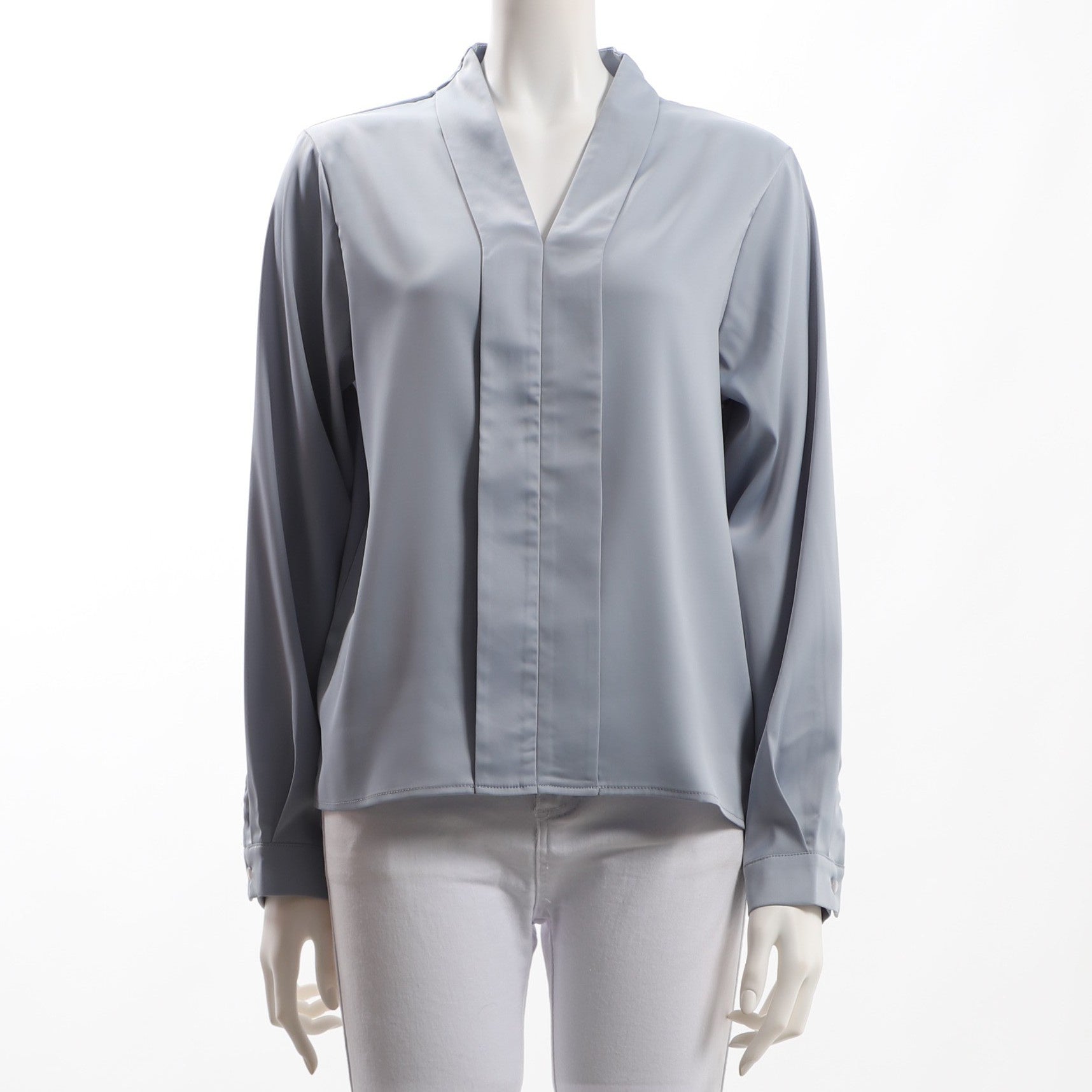 Vネックブラウス