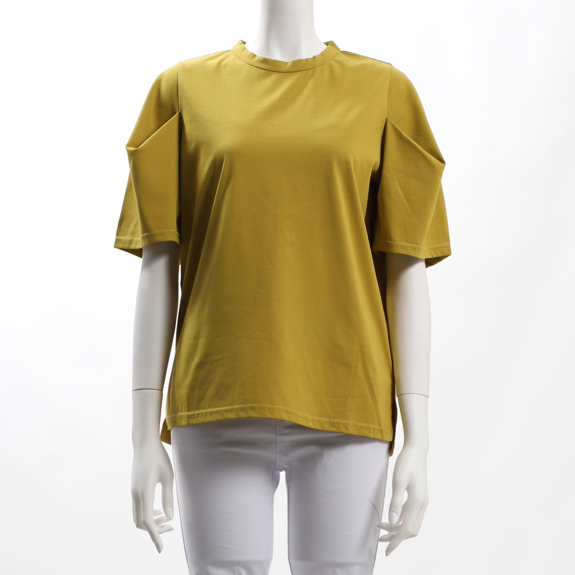 お袖デザインクルーネックカットソー