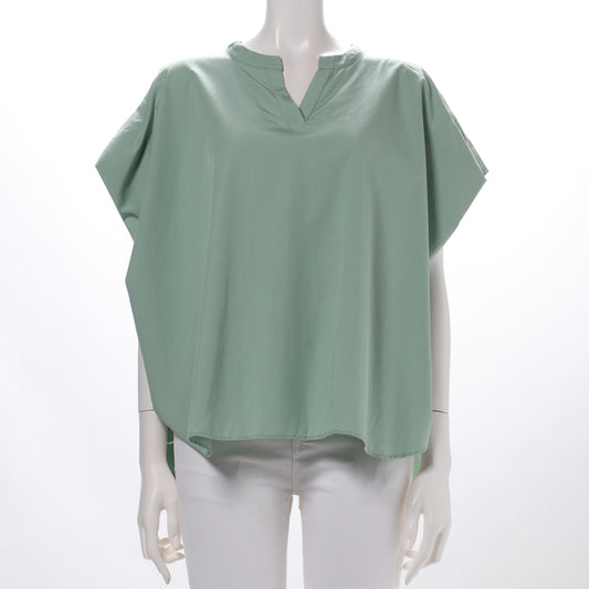 オープンフロントネックビッグシルエットブラウス