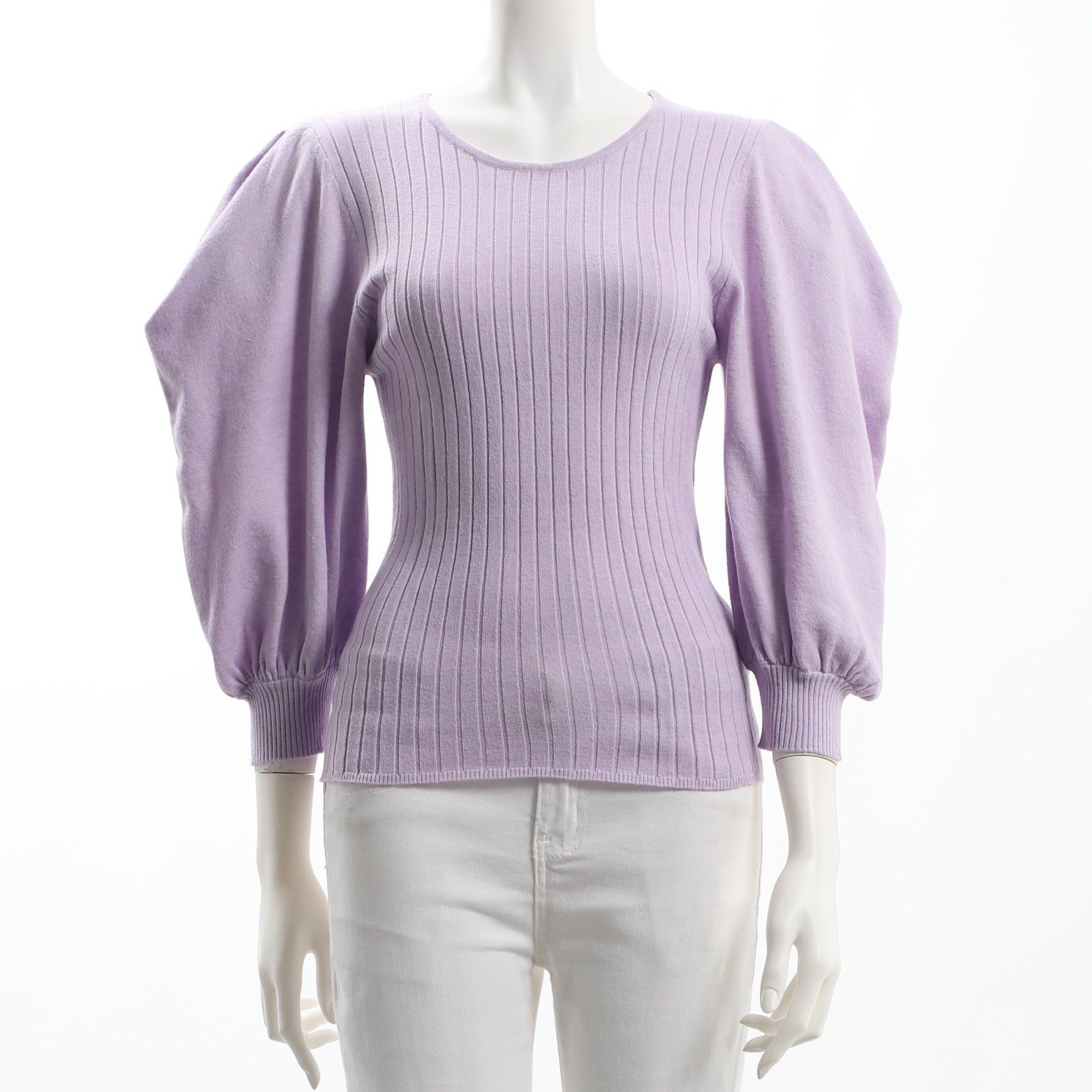 袖デザインリブニット