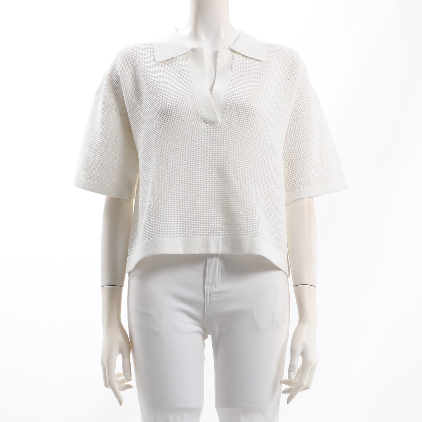 クロッシェ手編み風ニットポロ