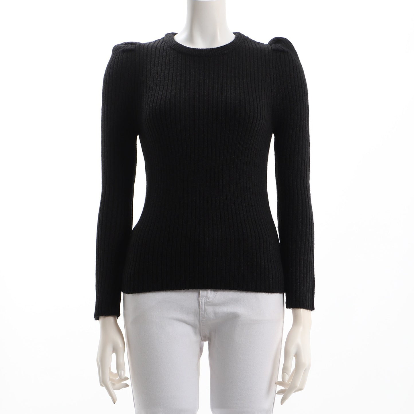 パフスリーブリブニット