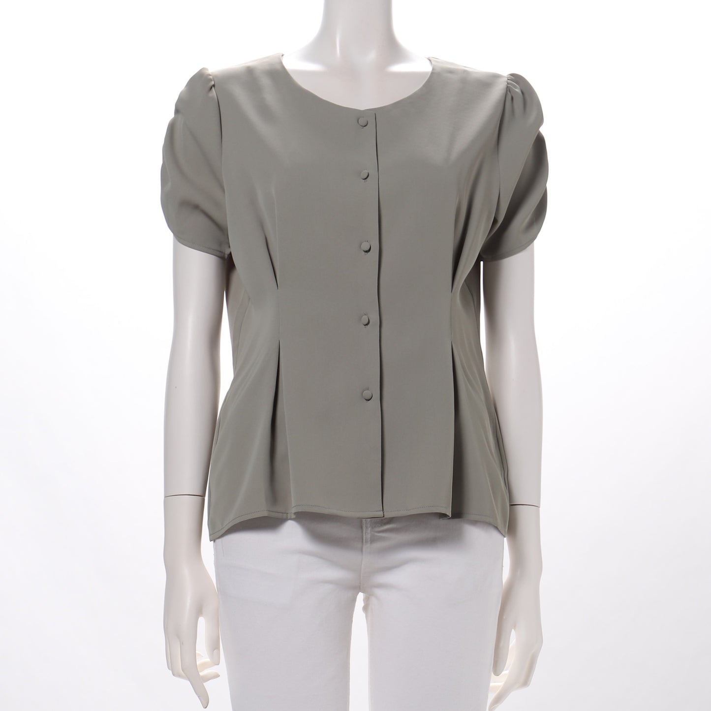 ふんわり袖前開きブラウス