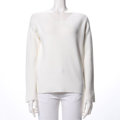 Vネックスリットニット