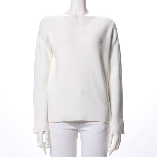 Vネックスリットニット