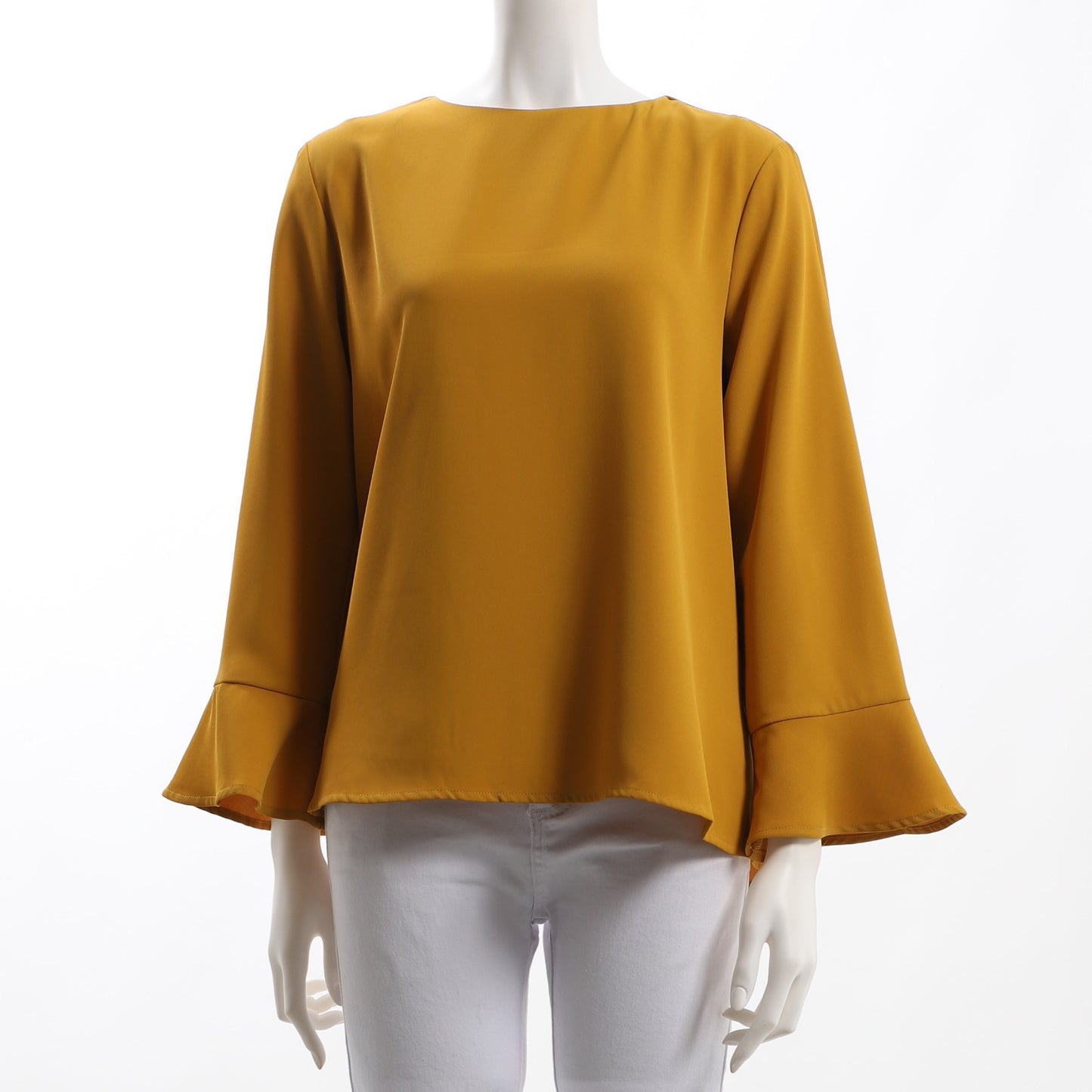 バックデザインフレアスリーブブラウス