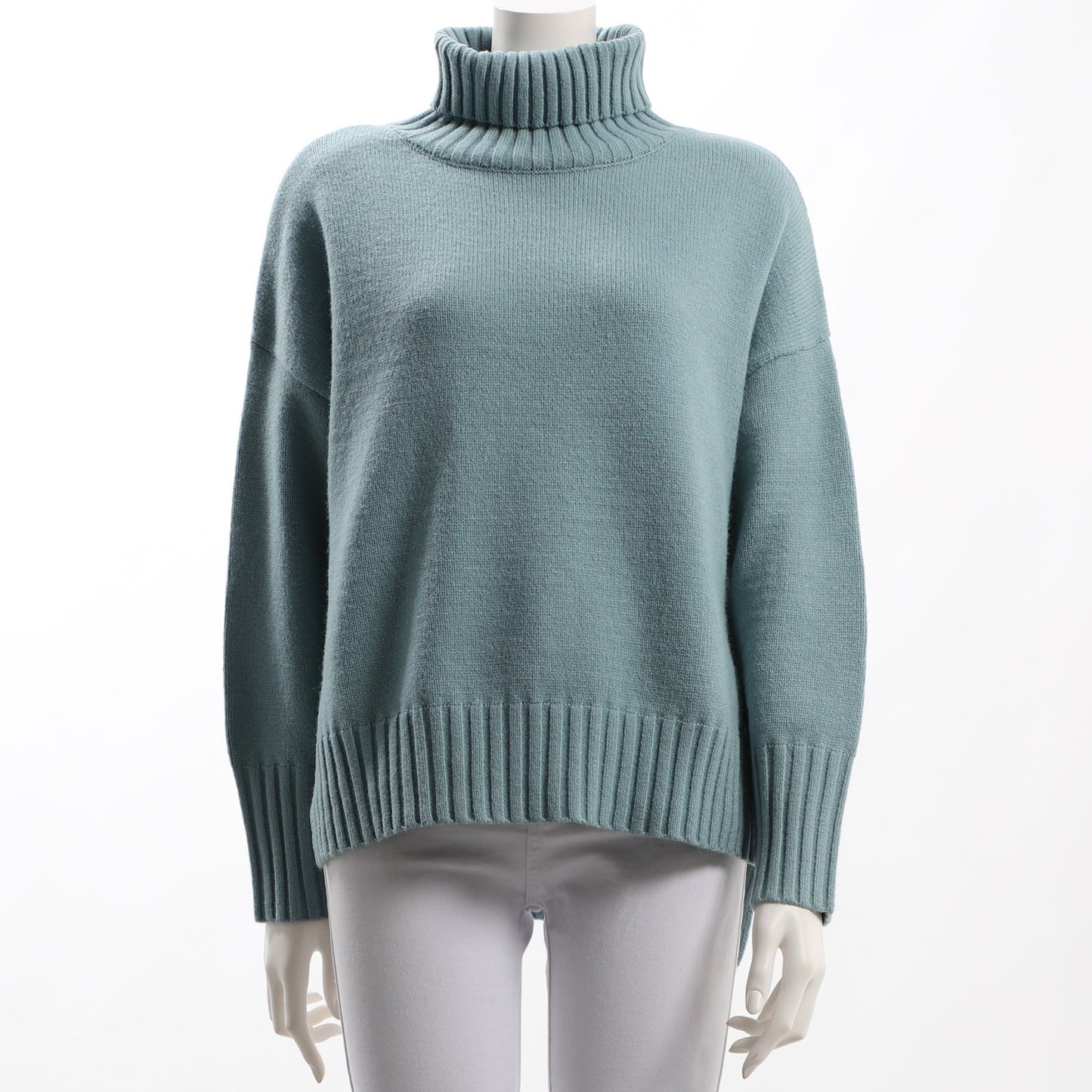 ドロップショルダータートルネックニット