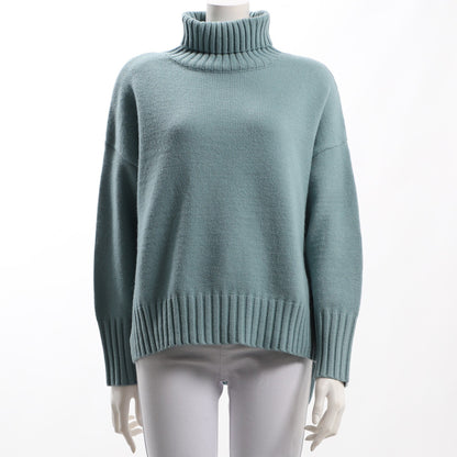 ドロップショルダータートルネックニット