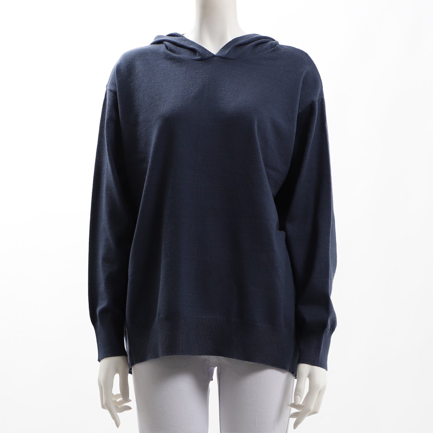 ゆったりフード付きニット