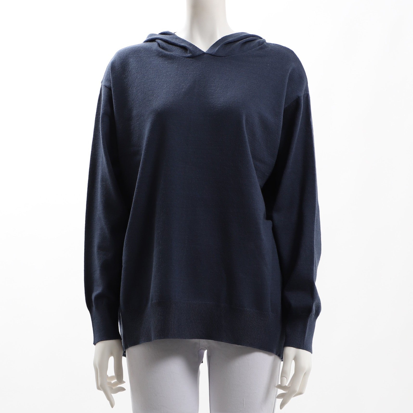 ゆったりフード付きニット