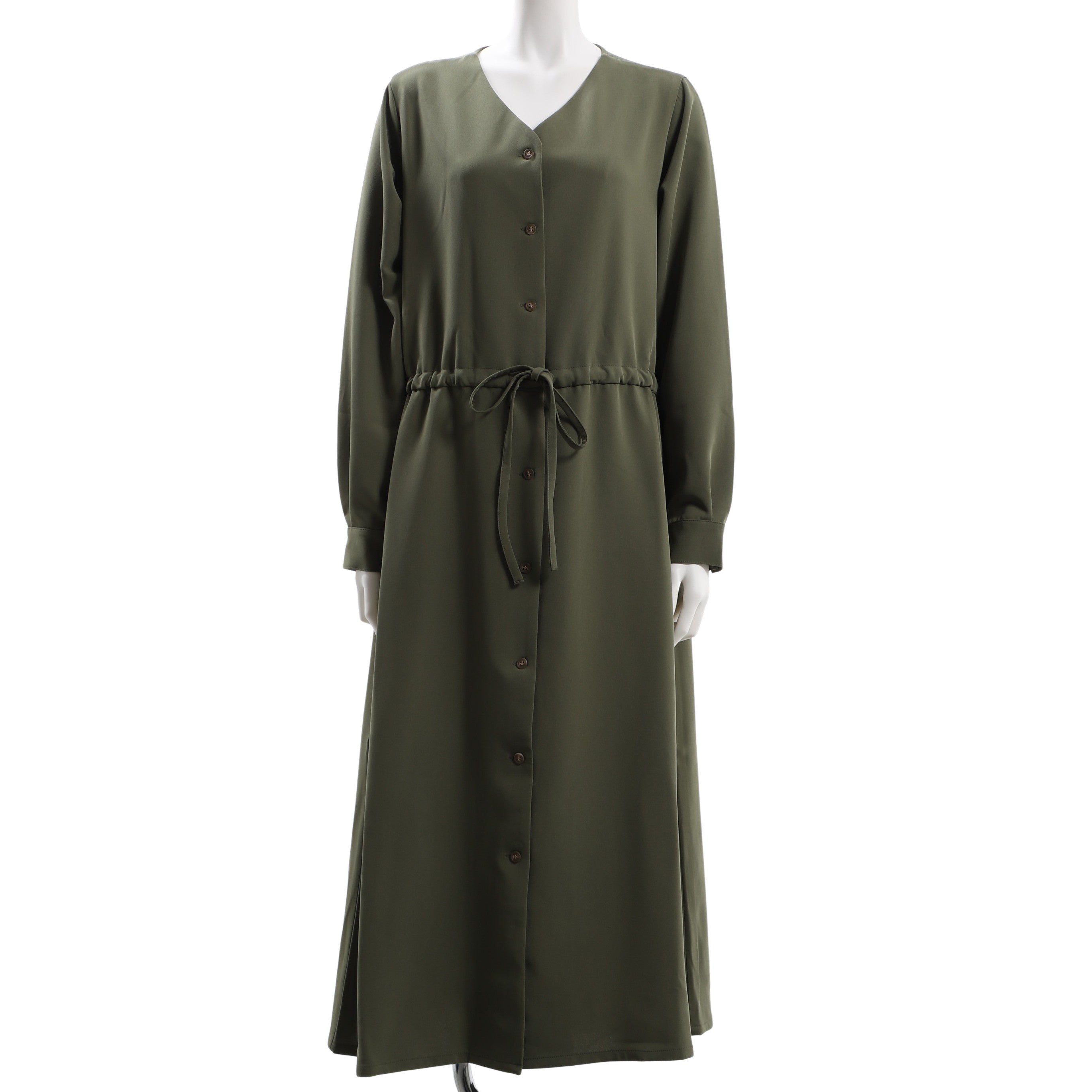 ドロストデザイン前開きワンピース