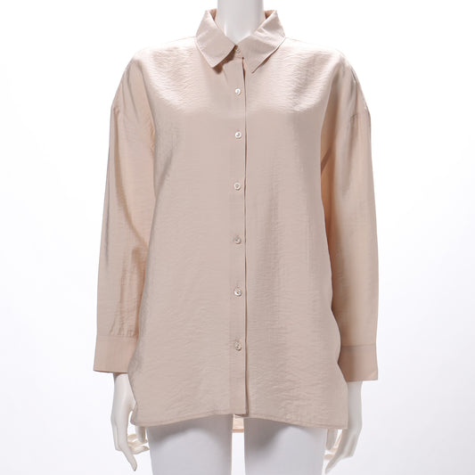 前開きデザインシアーシャツ