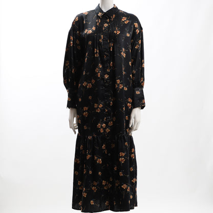 ヴィンテージフラワータックデザインワンピース