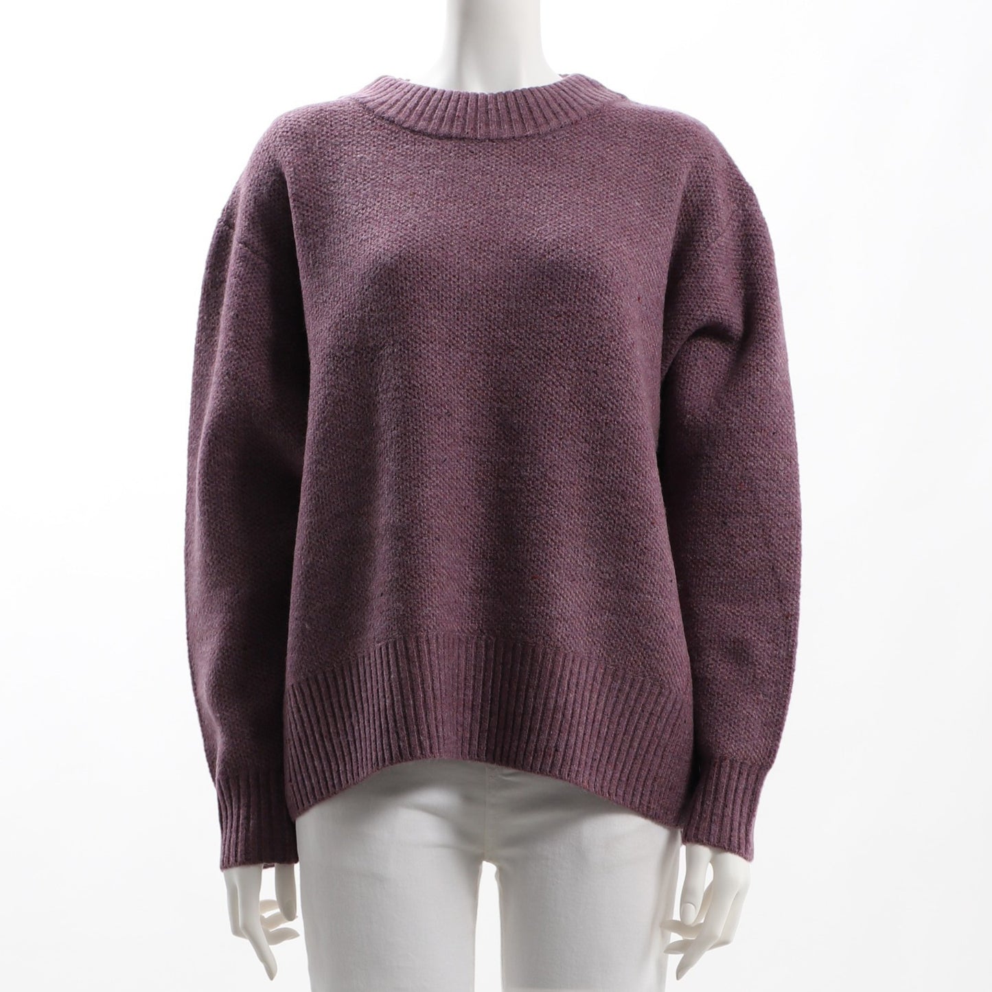 ネップヤーンクルーネックニット