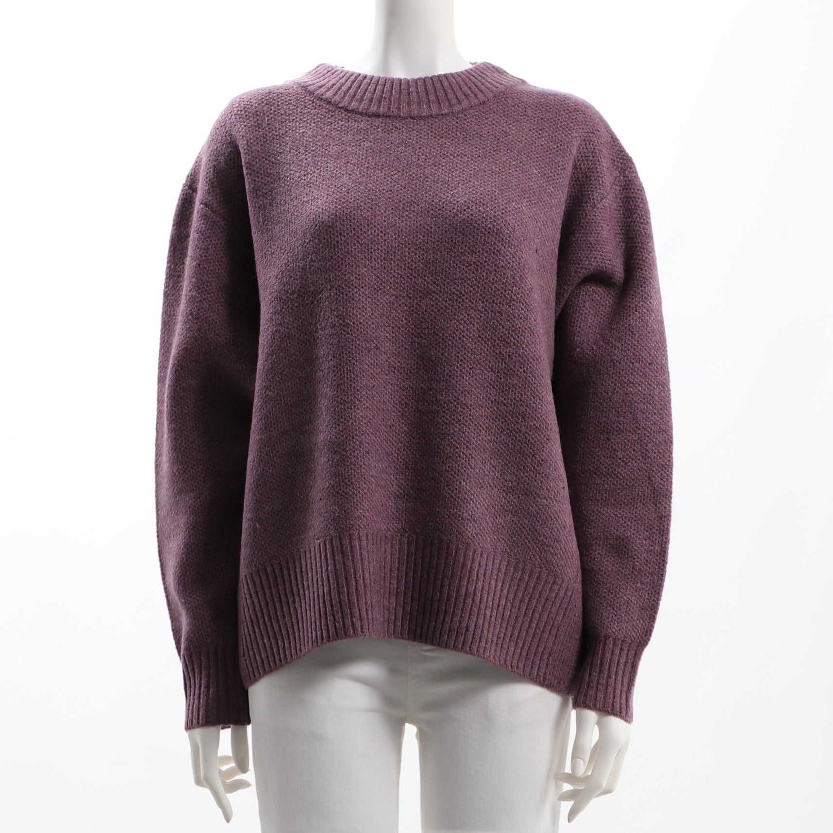 ネップヤーンクルーネックニット