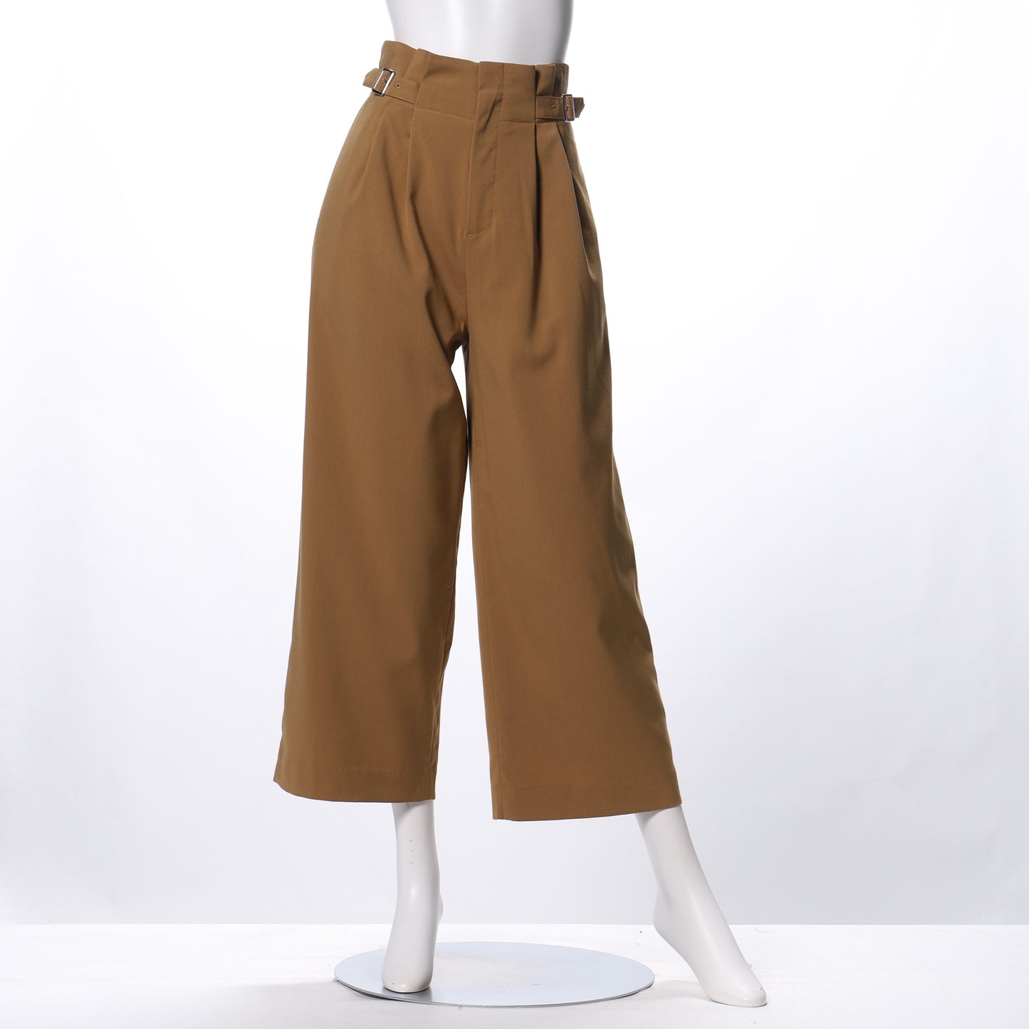ウエストベルトデザインワイドパンツ
