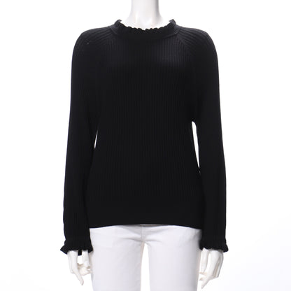 シャーリング衿フリルニット