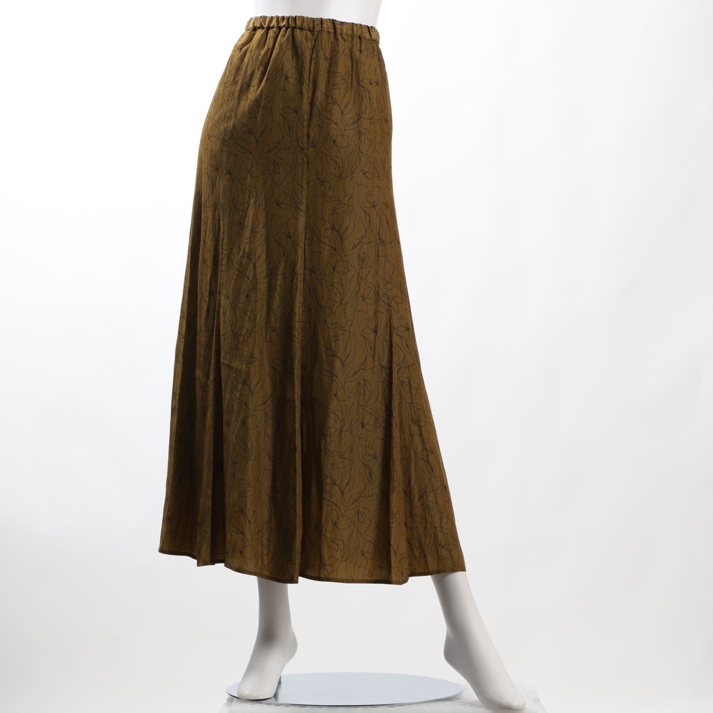 ラインプリントナローフレアスカート