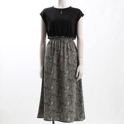 涙開きボタニカルドッキングワンピース