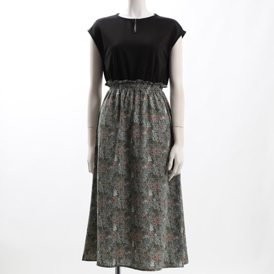 涙開きボタニカルドッキングワンピース