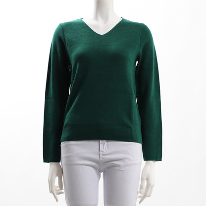 ミラノリブVネックニット