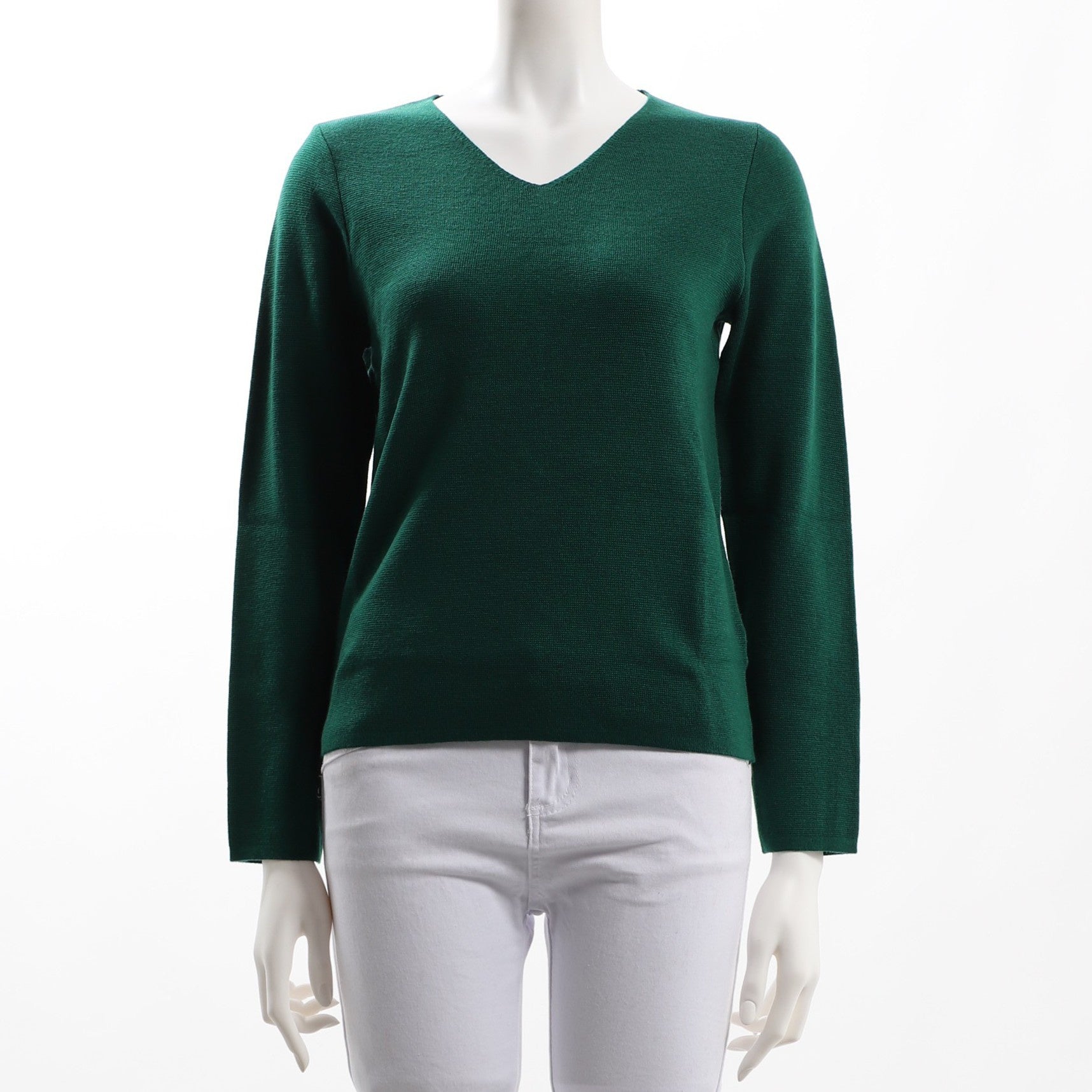 ミラノリブVネックニット