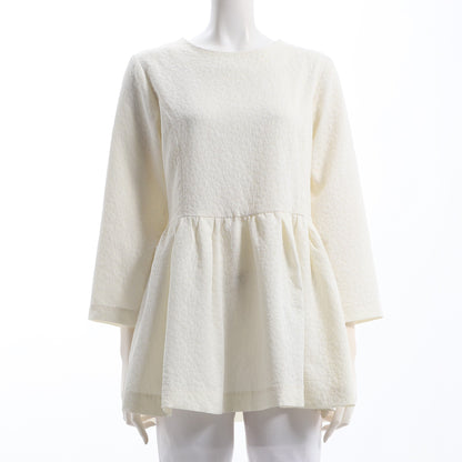 ジャガードペプラムブラウス