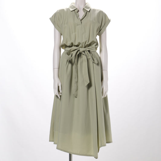 ウエストリボンスキッパーネックワンピース