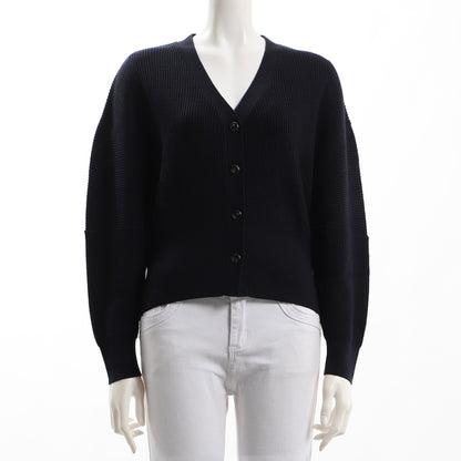 変形リブニットカーディガン