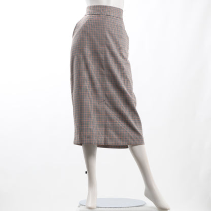 チェック柄タイトスカート