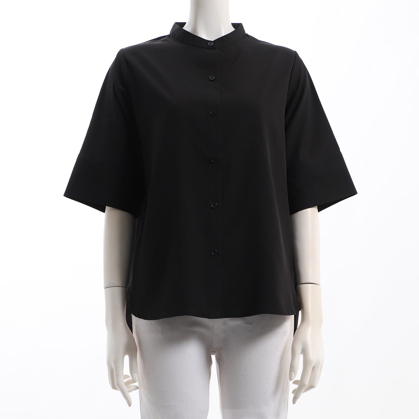 バンドカラーブラウス