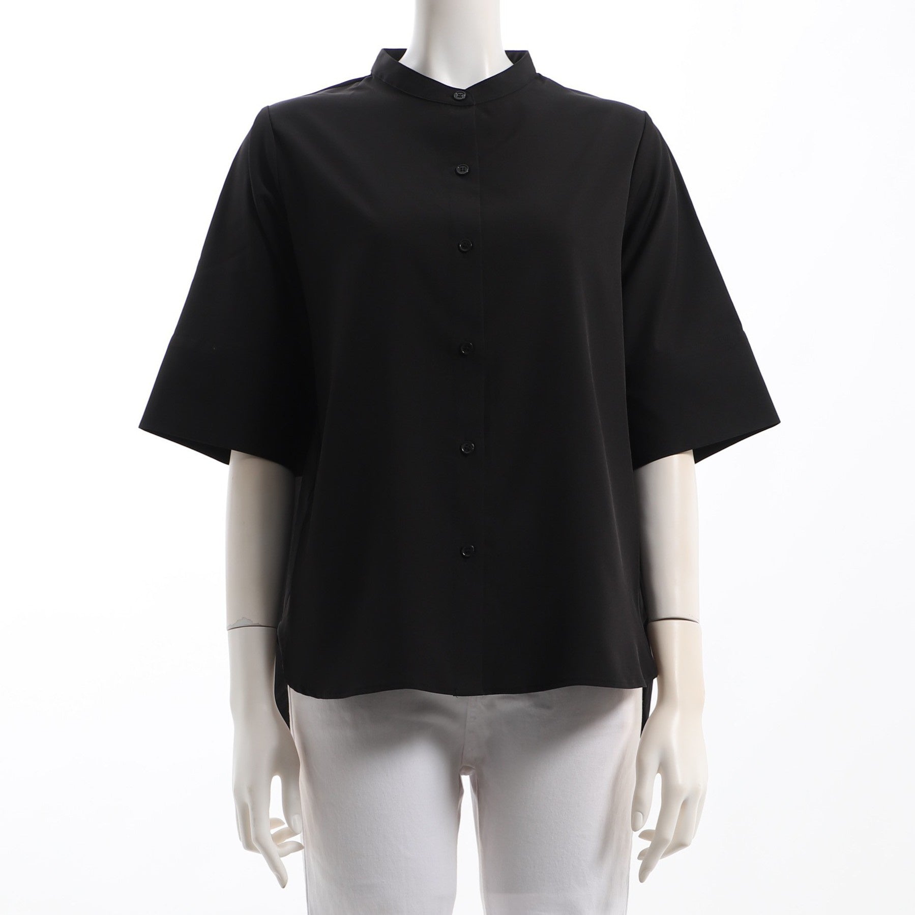 バンドカラーブラウス