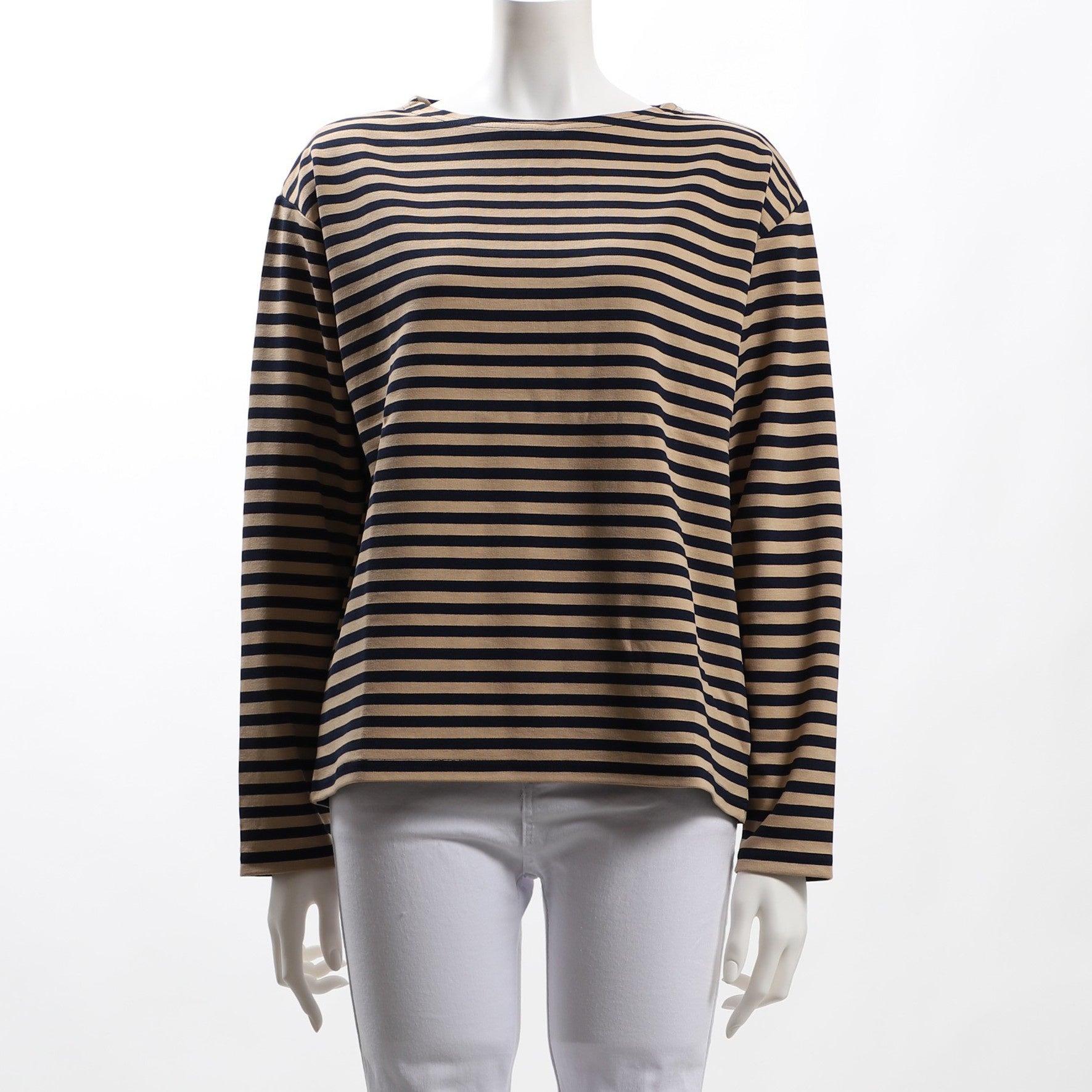 ボーダー柄ドロップショルダーカットソー