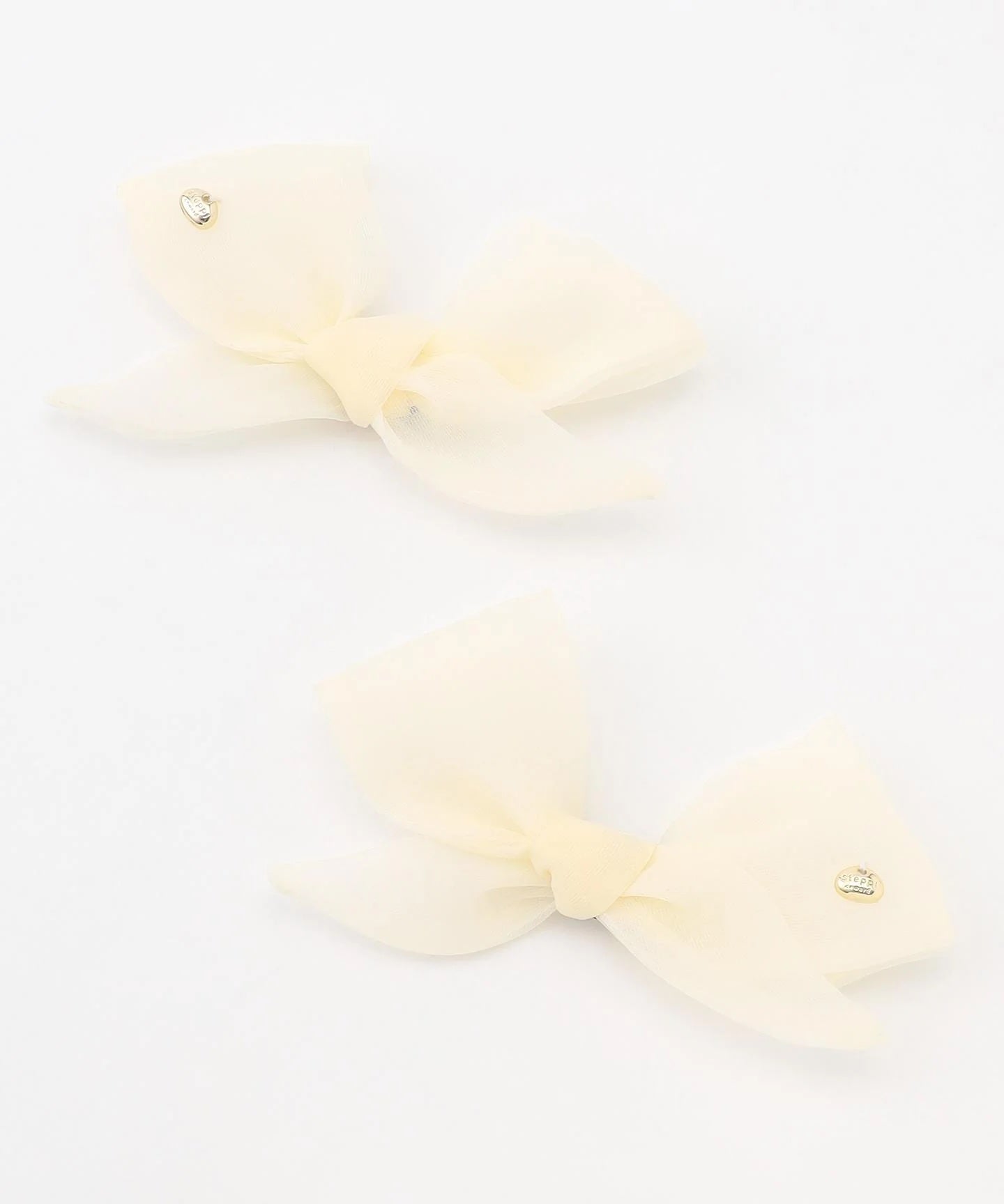 チュールリボン シュークリップ【アイボリー】