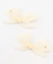 チュールリボン シュークリップ【アイボリー】