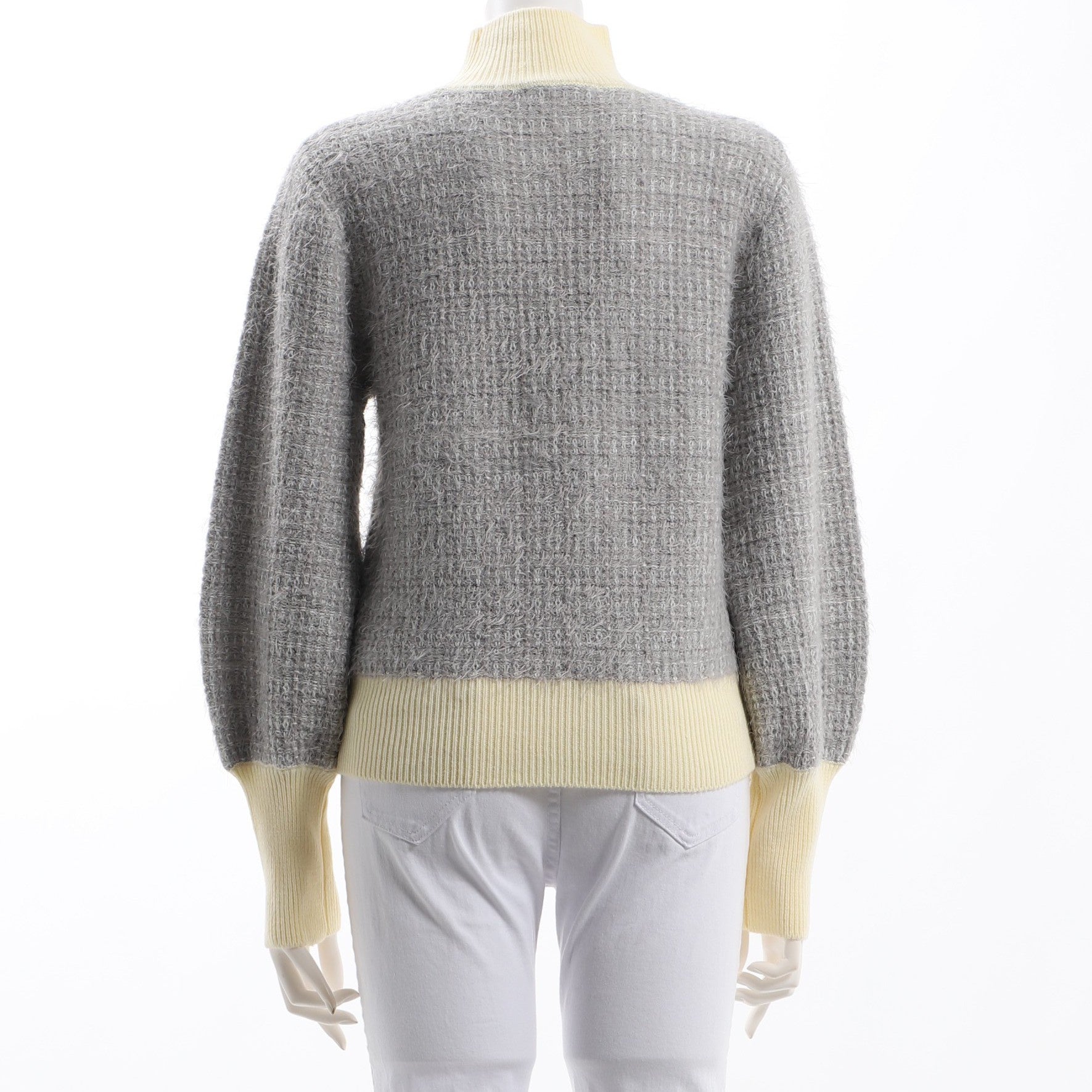 ツイード風デザインハイネックニット